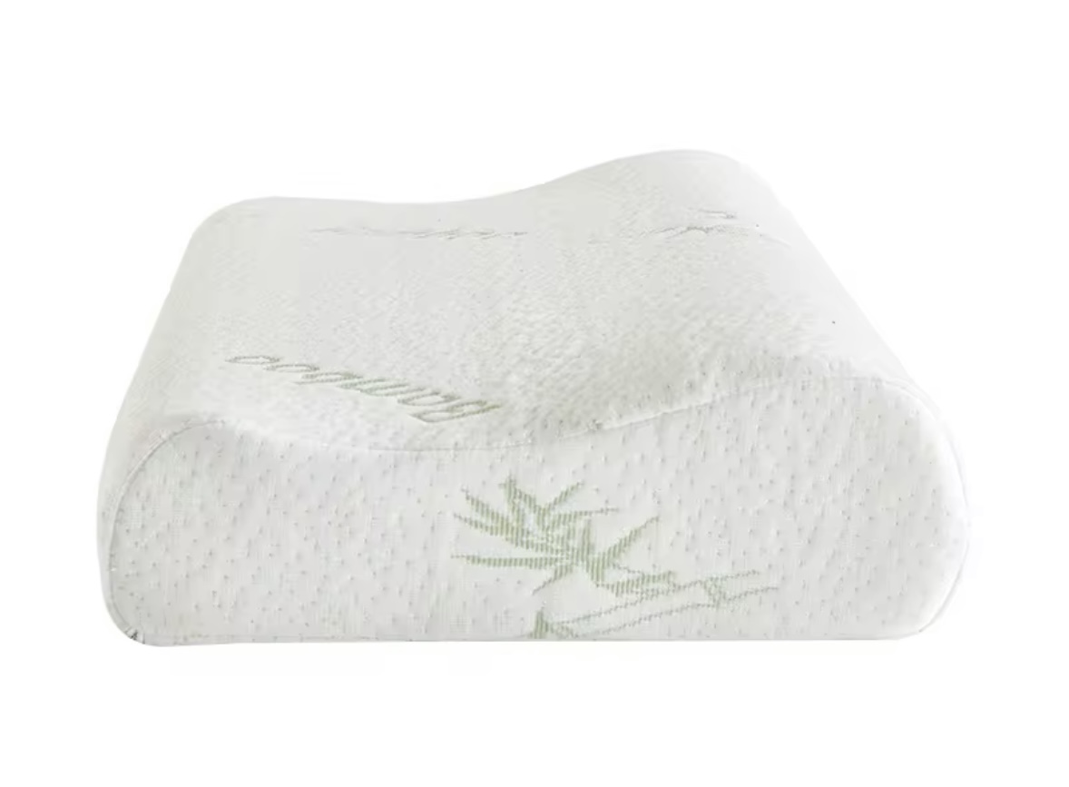 Oreiller à mémoire de forme vue d'angle